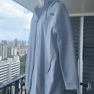 The North Face Zip-up hoodie, gray, size Medium